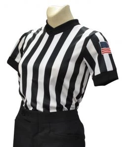 Smitty Apparel Basketball Shirts Smitty "Made In USA" - "BODY FLEX" Women's Basketball V-Neck Shirt - With USA Flag