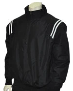 Smitty Apparel Umpire Jacket - LS Pullover - Black W/ Black/White Insert Baseball Jackets