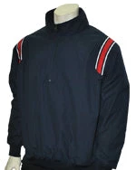 Smitty Apparel Umpire Jacket - LS Pullover Navy W/ White/Navy/Red Insert