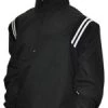 Smitty Apparel Umpire Jacket LS Pullover - Black W/ White Shoulder Baseball Jackets