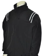 Smitty Apparel Baseball Jackets Major League Style Thermal Fleece Jacket - Black W/ White/Black Trim