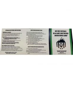 Out West Officials Game Card Tracker And Reference Guide™