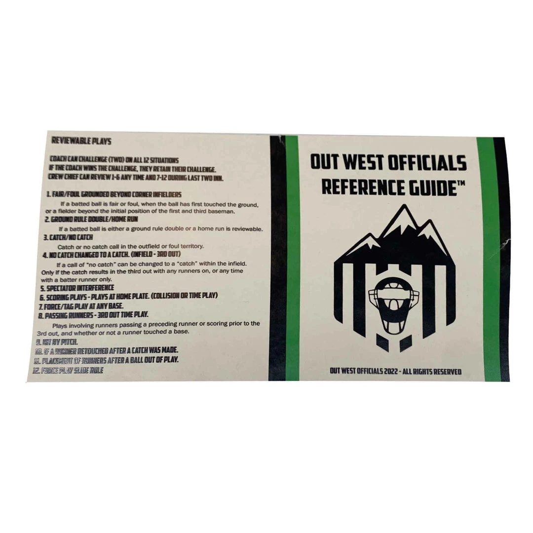 Out West Officials Reference Guideā¢