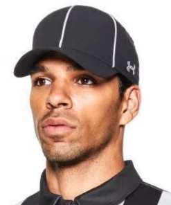 Universal Athletic Under Armour Football Referee Black W/ White Piping Hat Football Hats