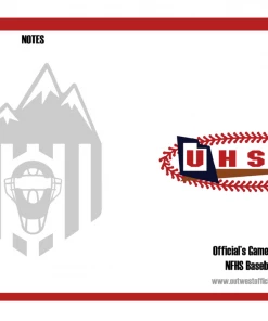 Out West Officials Gear & Apparel Game Card Holders UHSAA Baseball Throw Away Game Cards By Out West Officials