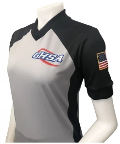 Smitty Apparel Georgia (GHSA) Women's "Body Flex" Grey & Black Basketball Shirt