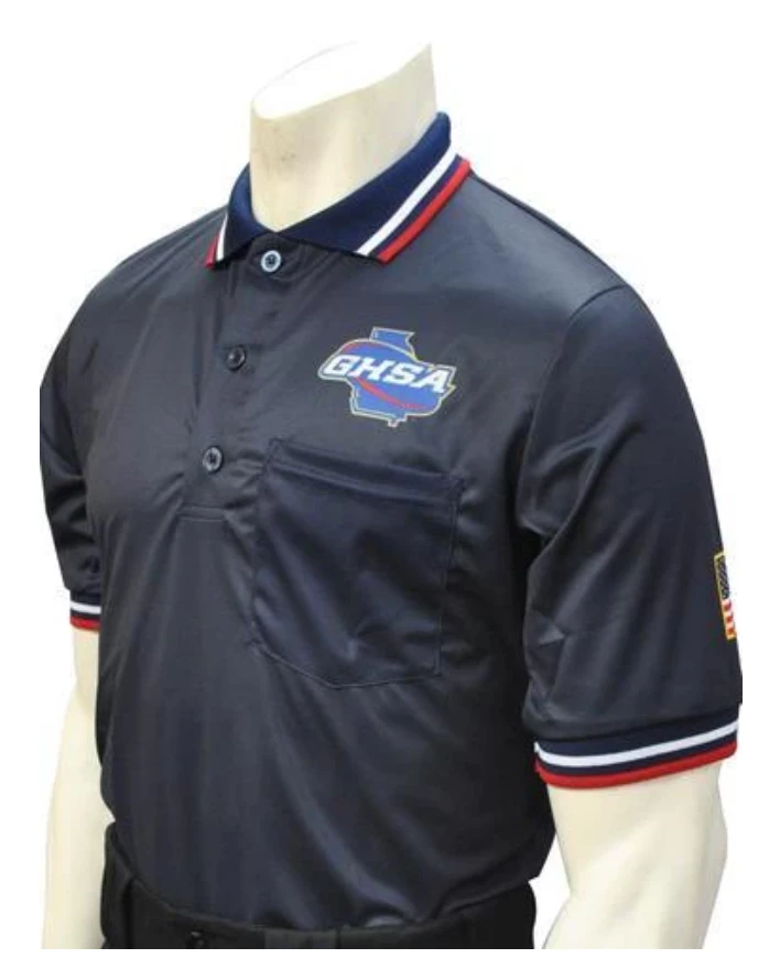 Smitty Apparel Georgia (GHSA) Short Sleeve Umpire Shirt - Navy