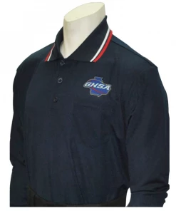Smitty Apparel Georgia (GHSA) Long Sleeve Umpire Shirt - Navy