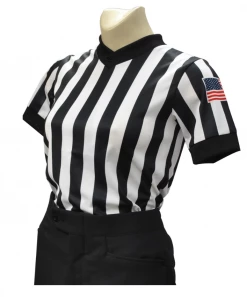 Smitty Apparel Basketball Shirts Women's V-Neck Basketball Shirt - 1" Stripes